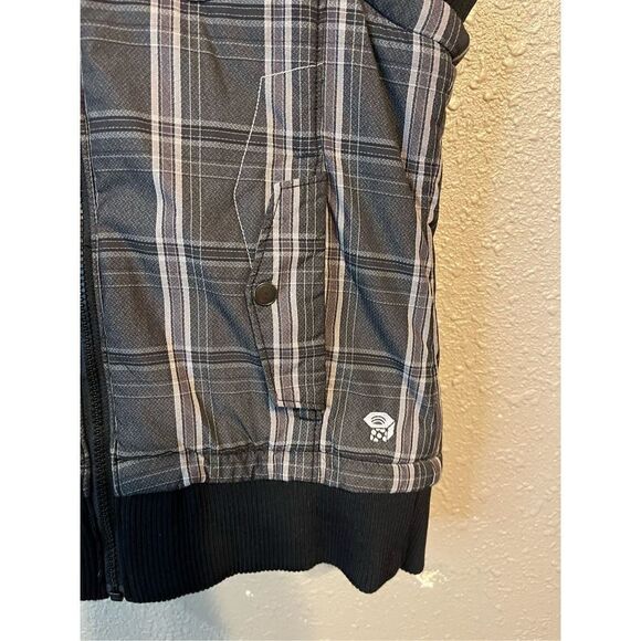 Mountain Hardwear Vest Women's Small Plaid Gray Black Gorpcore Outdoors - Picture 2 of 7
